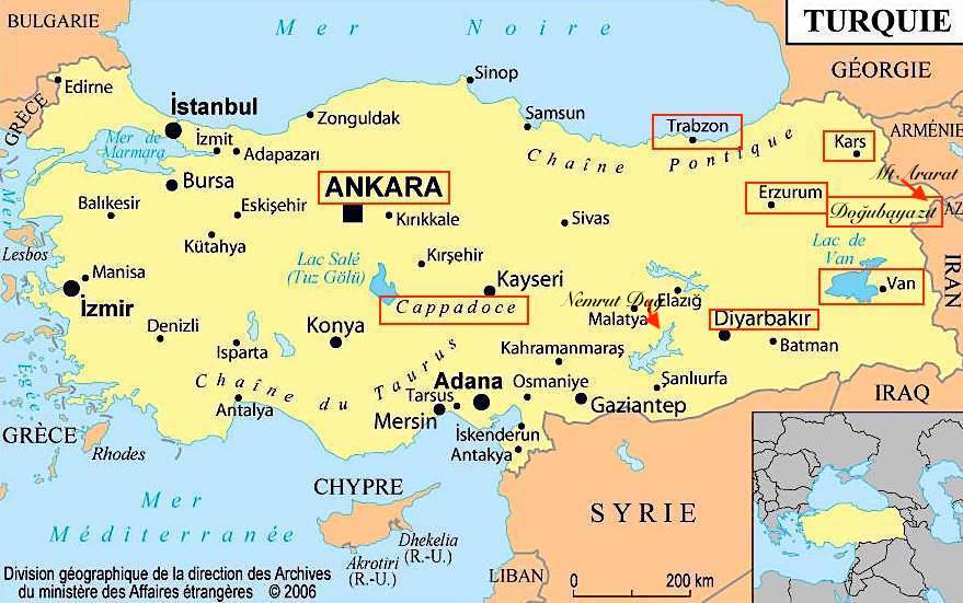 Carte Turquie