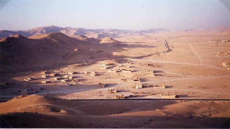 vue sur Palmyre de la colline du chateau arabe