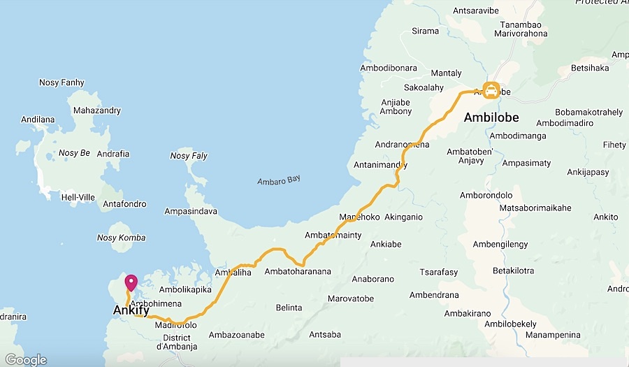 Route d'Ambilobe à Ankify