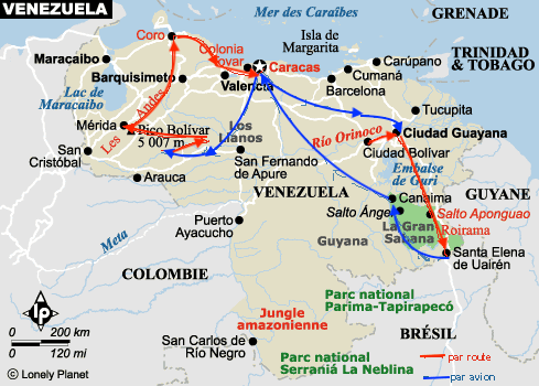 carte du Venezuela