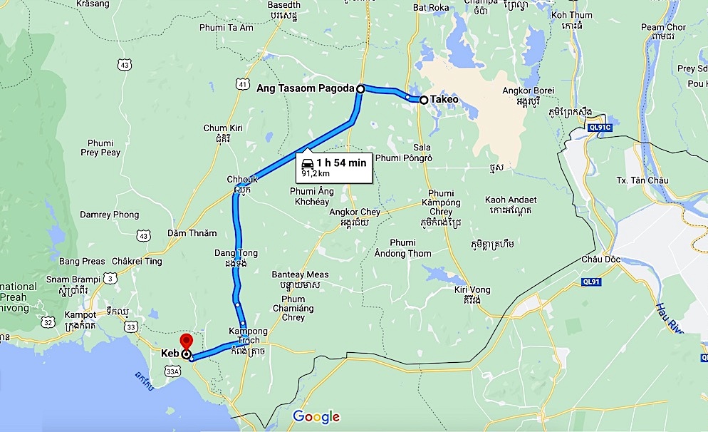 carte des routes