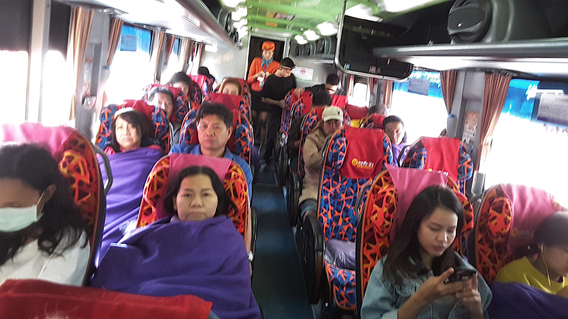 Dans le bus de Nakhon Ratchasima à Bangkok