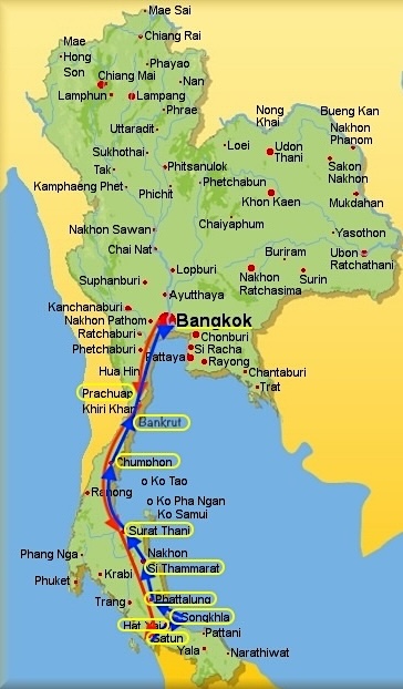 Mon circuit en Thaïlande